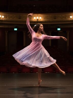 🌸 Joanne McMillan PINK Watercolor Dance Costume – Long Sleeve 🌸